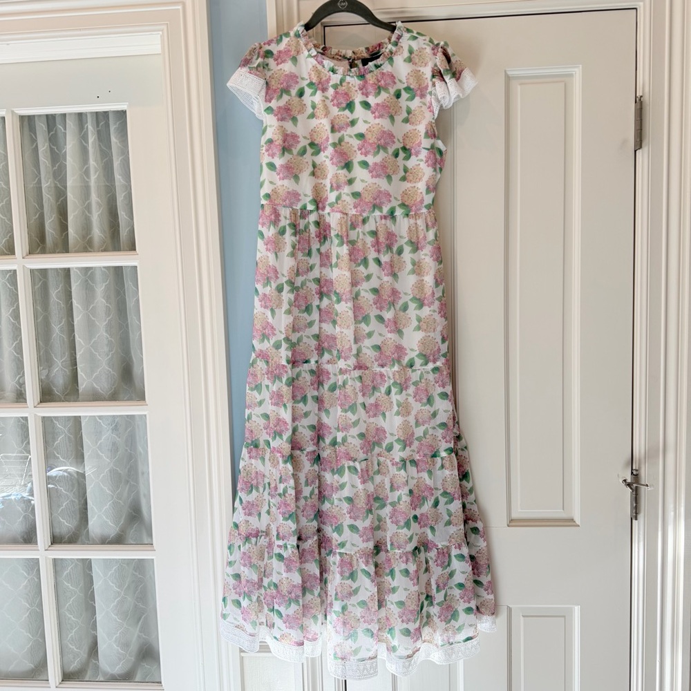 TukTuk Designs Hydrangea Floral Maxi Dress Size M